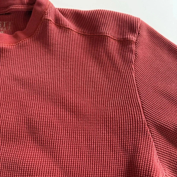 Nat Nast-Thermal-Long Sleeve-Waffle Knit-Pull Over- Burnt Orange-Men’s M - Picture 6 of 14